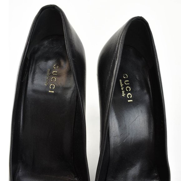 GUCCI: Black, Leather Heels/Pumps - Picture 6 of 10